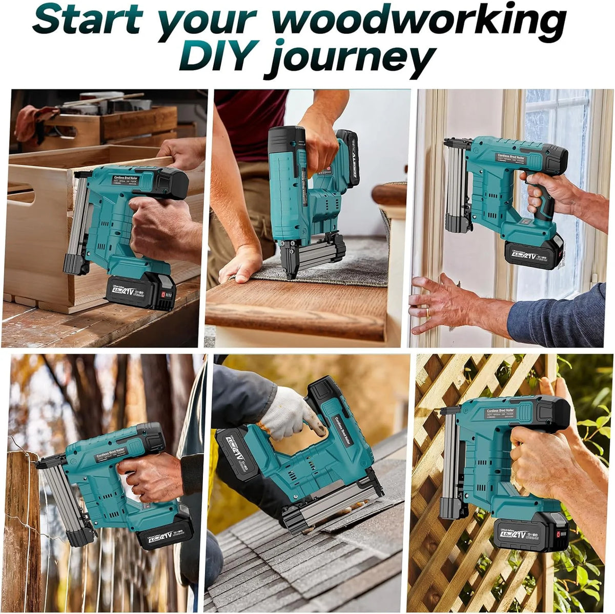 2 in 1 Brushless Cordless Nail Gun Electric Nailer 2 Mode Stapler Gun F32 Furniture Staple Gun for 18V Makita Battery