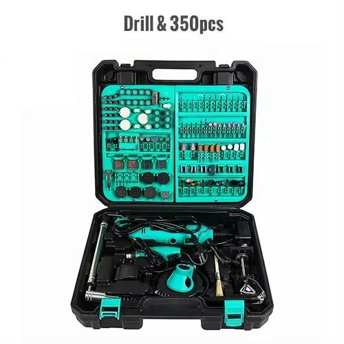 DIY Handheld Drill Power Tool Mini Grinder Electric Drill Polishing Machine Mini Rotary Tool with Dremel Accessories