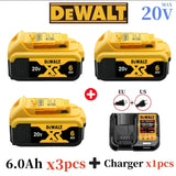 100% Original DeWalt Battery 20V XR 60V 9.0Ah 6.0Ah 5.0Ah DCB206 DCB209 DCB200 DCB205 DCB184 DCB181 For 20V Dewalt Power Tools