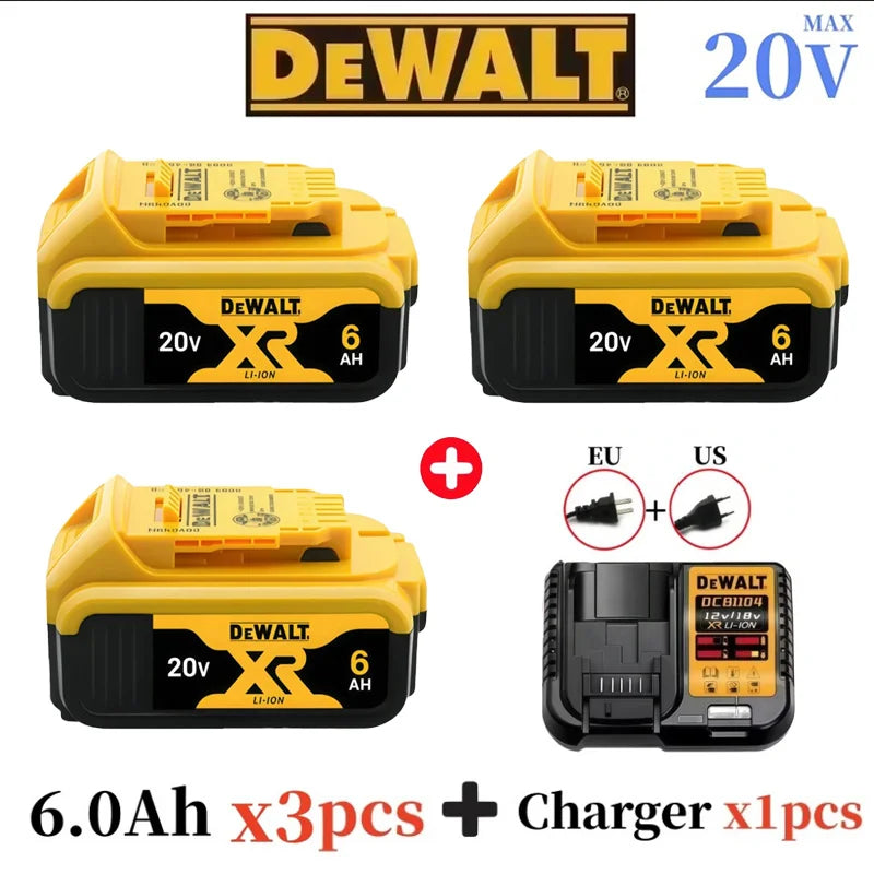 100% Original DeWalt Battery 20V XR 60V 9.0Ah 6.0Ah 5.0Ah DCB206 DCB209 DCB200 DCB205 DCB184 DCB181 For 20V Dewalt Power Tools