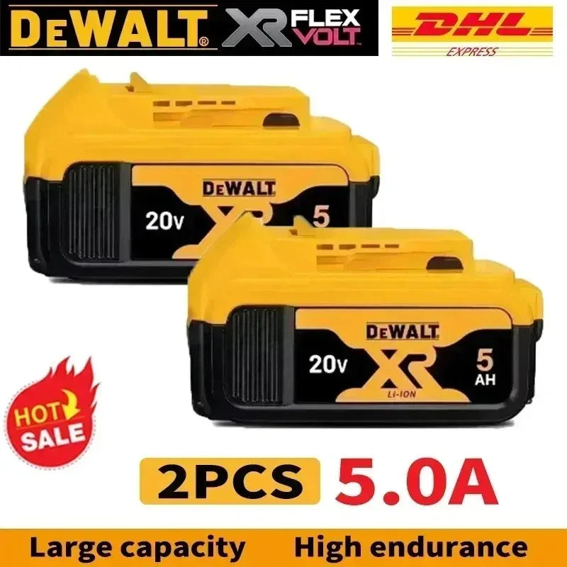 Original DeWalt 20V MAX 5Ah Battery and Charger Kit, DCB205 For Dewalt 20V Cordless Drill Impact Driver Work Light Battery