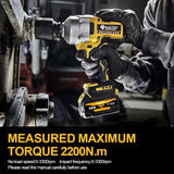 3/4inch Brushless Torque Impact Wrench 2200N for Heavy Industry Auto Repair HomeDiy Handheld Tool For Dewalt 20V Battery Pin