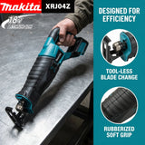Makita Cordless Reciprocating Saw Power Saw for Wood / Metal Cutting with 4pcs Blades Portable Saw Power Tool (No Battery)