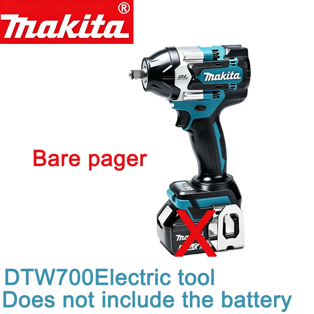 Makita DTW700 Cordless Impact Wrench 18V Brushless Motor 1000Nm Variable Speed Electric Wrench High Effieiency Durable Auto Stop