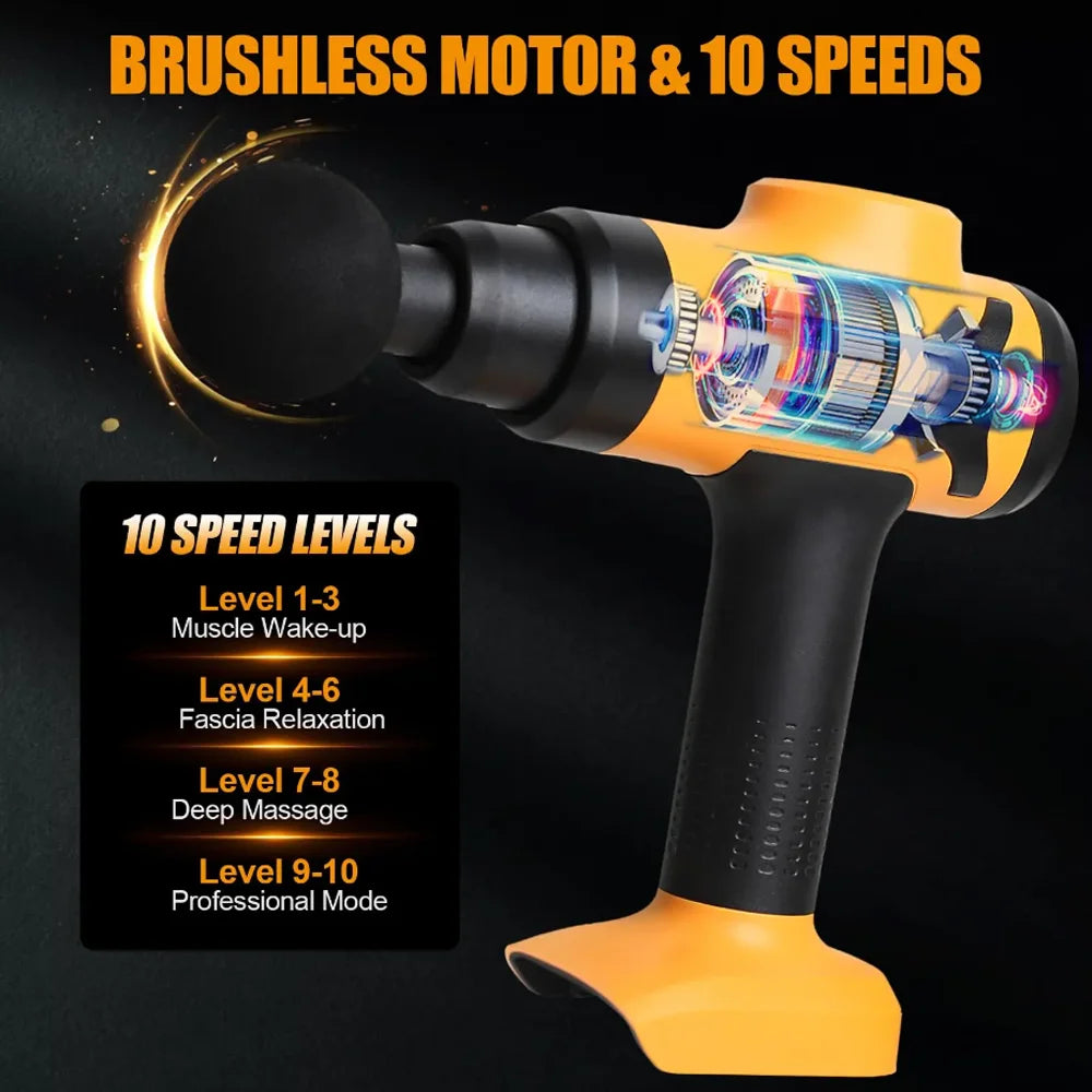 Fascia Gun Compatible with Dewalt 20V MAX Battery (Tool Only) Muscle Relaxation Massager Electric Vibration Massage Gun