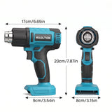 HAOLTON Heat Gun Cordless Hot Air Gun Industrial Handheld Electric Heat Gun Temperatures Adjustable For Makita 18V Battery