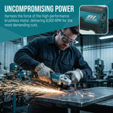 Makita DGA404 125mm Brushless Angle Grinder Cordless 8500RPM Metal Cutting Grinding Polishing Compatible with 18V Battery
