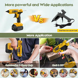 100W Cordless Hot Glue Gun for DeWalt 20V Battery (No Battery)&12 X 11mm Silicone Sticks Fast Heating Full Size Wireless Gun