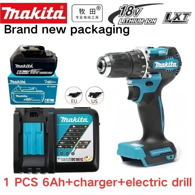 Makita 18V High‑Capacity 6.0Ah Lithium‑ion Battery Fit BL1860B BL1850B BL1840 BL1830 BL1815 Cordless Power Drill Battery Pack