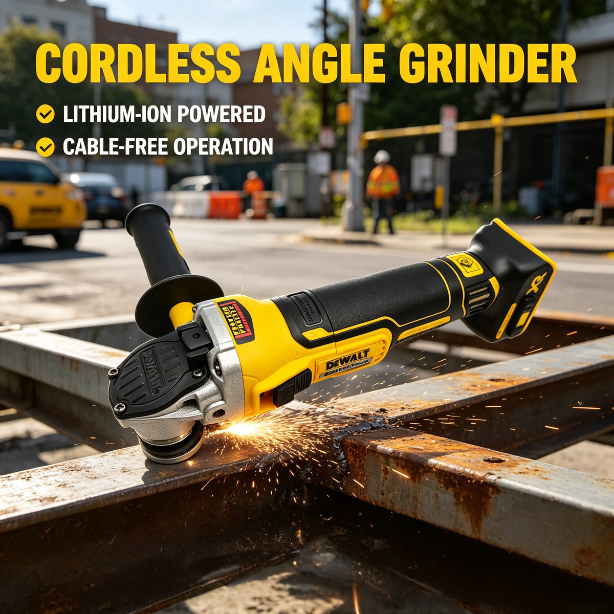 DeWalt DCG405 Brushless Lithium Angle Grinder, Electric Polisher, Metal Cutting & Polishing Tool, NO battery