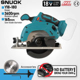 SNUOK 6in/7in/7.5in Brushless Electric Circular Saw No Battery Cordless Woodwork Electric Cutter Suitable for Makita 18V Battery