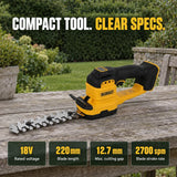 DEWALT DCMHT520N 18V Cordless Hedge Trimmer & Grass Shear, 2-in-1 Garden Care Tool with Interchangeable Blades, Bare Tool Only