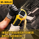 M-WALK 125mm Brushless Electric Angle Grinder Polishing Cutting Machine Cordless Angle Grinder Tools For Dewalt 18/20v Battery