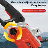 12/16 Inch High Power Corded Chainsaw 220V Handheld AC Household Brushless Electric Chain Saw for Wood Felling Cutting