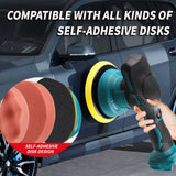 LYUWO 7000RPM Electric Car Polisher 8 Gears Cordless Auto Polishing Wax Machine Car Repair Tools Set For Makita 21V Battery