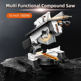 Electric Compound Saw 10 Inch Table Saw Miter Cutting Boundary Aluminum Machine 45° Woodworking Dual Purpose All-in-One Machine