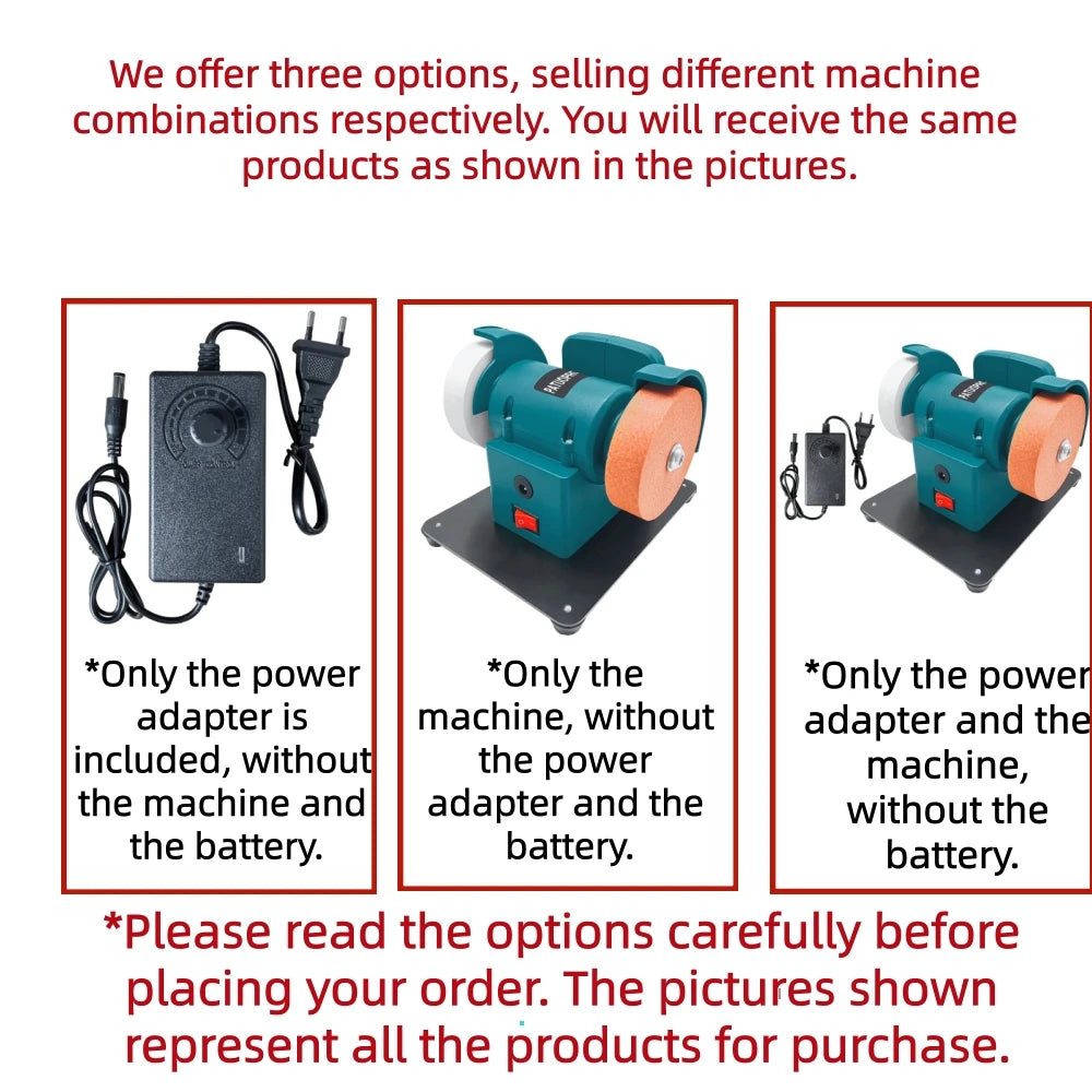 Dual-Wheel Mini Grinder Handheld PolisherCordless Electric Bench Grinder 100/120 Mesh Wheels For Makita 18V Battery(No Battery)