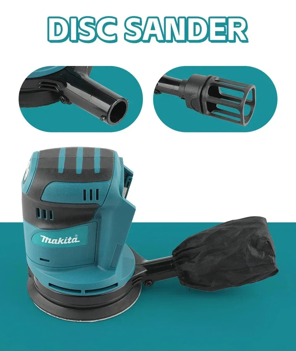 Makita DBO180Z Bare 18V Brushless 125mm Random Orbital Sander 3 Speed For Drywall Putty Home DIY Polishing