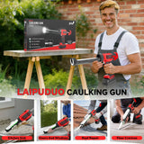 Cordless Caulking Gun Electric Silicone Gun Drip-Free Adhesive Sealant Gun Filling Sealing Power Tool for Milwaukee 18V Battery
