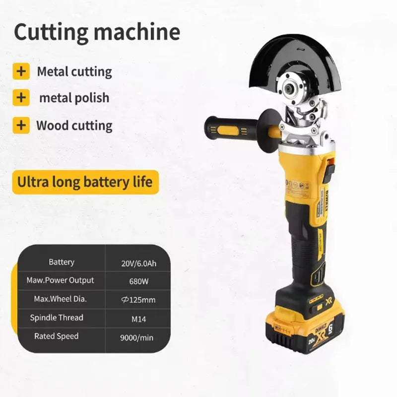 DEWALT DCG405FN 20V Max Cordless Brushless Angle Grinder 125mm Wheel for Metal Stone Cutting Surface Grinding Polishing