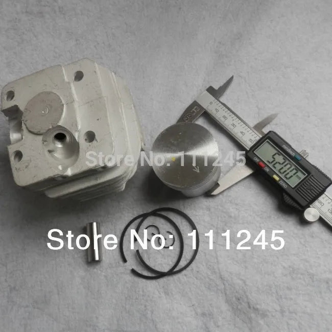 MS381 Cylinder Piston Kit 52mm Chrome Coating For STIHL 381 Chainsaw, Rings Clips Pin Assembly 11190201204