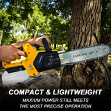 12Inch Brushless Electric Chain Saw 3800RPM Portable Chainsaw Rechargeable Cordless Graden Pruning Tools For Makita 18V Battery
