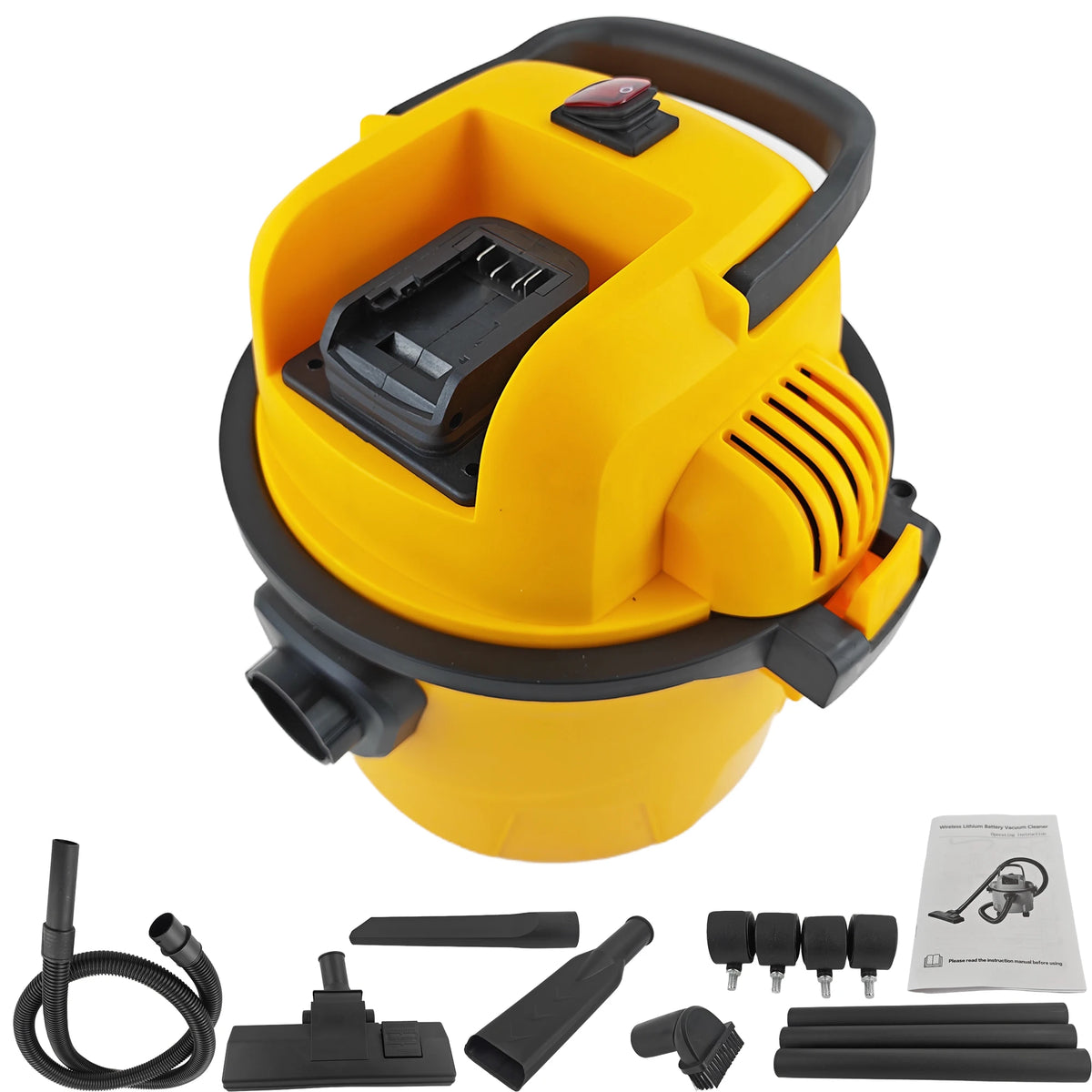 Cordless Wet Dry Vacuum Cleaner, Industrial High Power Shop Vacuum for DeWalt 20V Battery 3-in-1 Dry Wet Blow Dust Collector