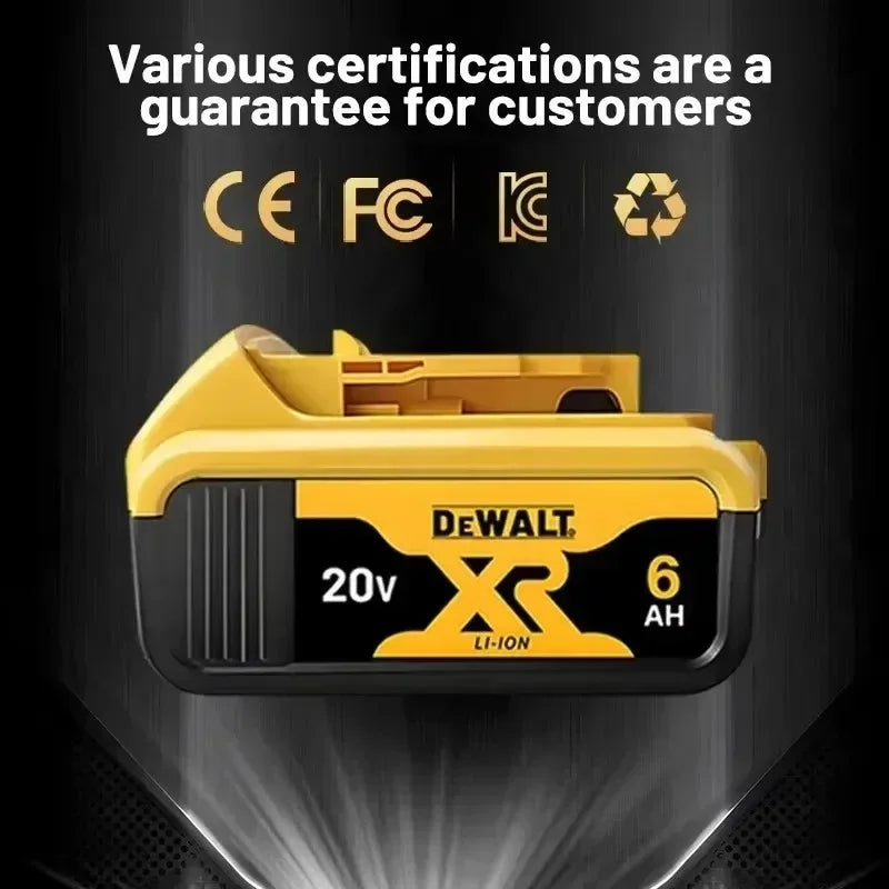 100% Genuine Dewalt 20V Battery, 2AH 5AH 6AH Rechargeable Lithium Ion Battery, Dewalt DCB200 Power Tool Replacement Battery