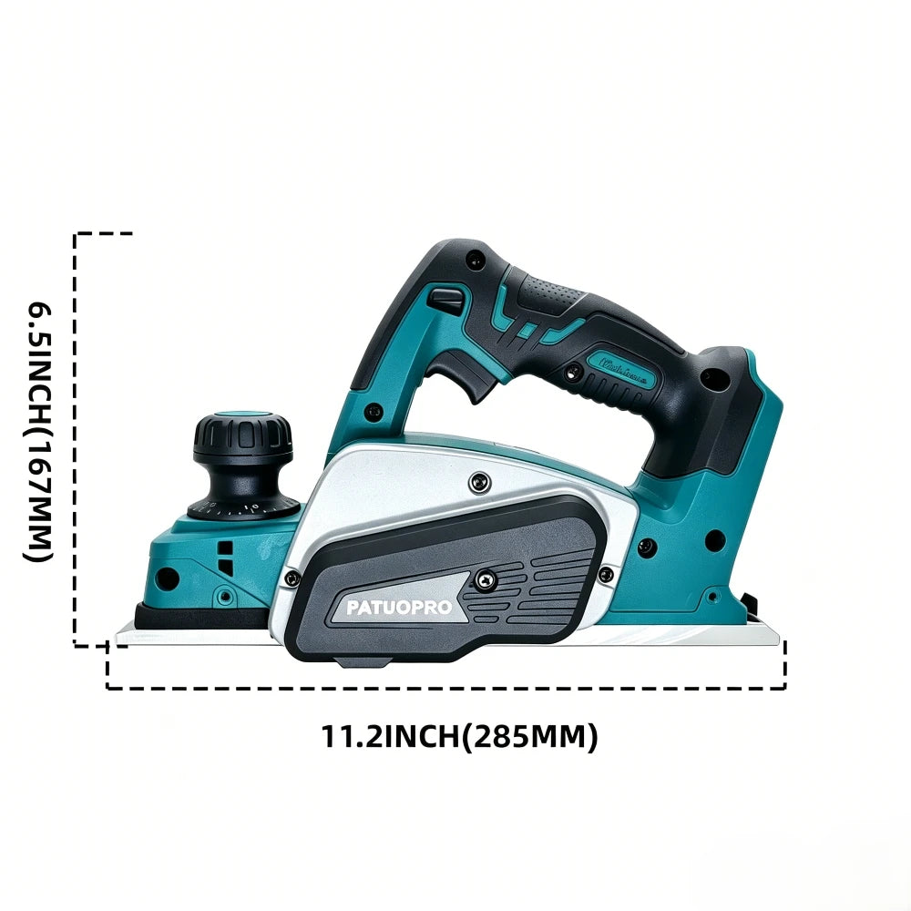 82mm Cordless Handheld Electric Planer 15000RPM Rechargeable Electric Wood Cutting DIY Furniture Tool For Makita 18V Battery