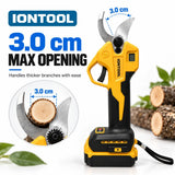 IONTOOL Yellow Cordless Electric Pruning Shears 3.0CM For Bonsai Trimming and Shrub Shaping and Rose Bush Pruning and Yard Care