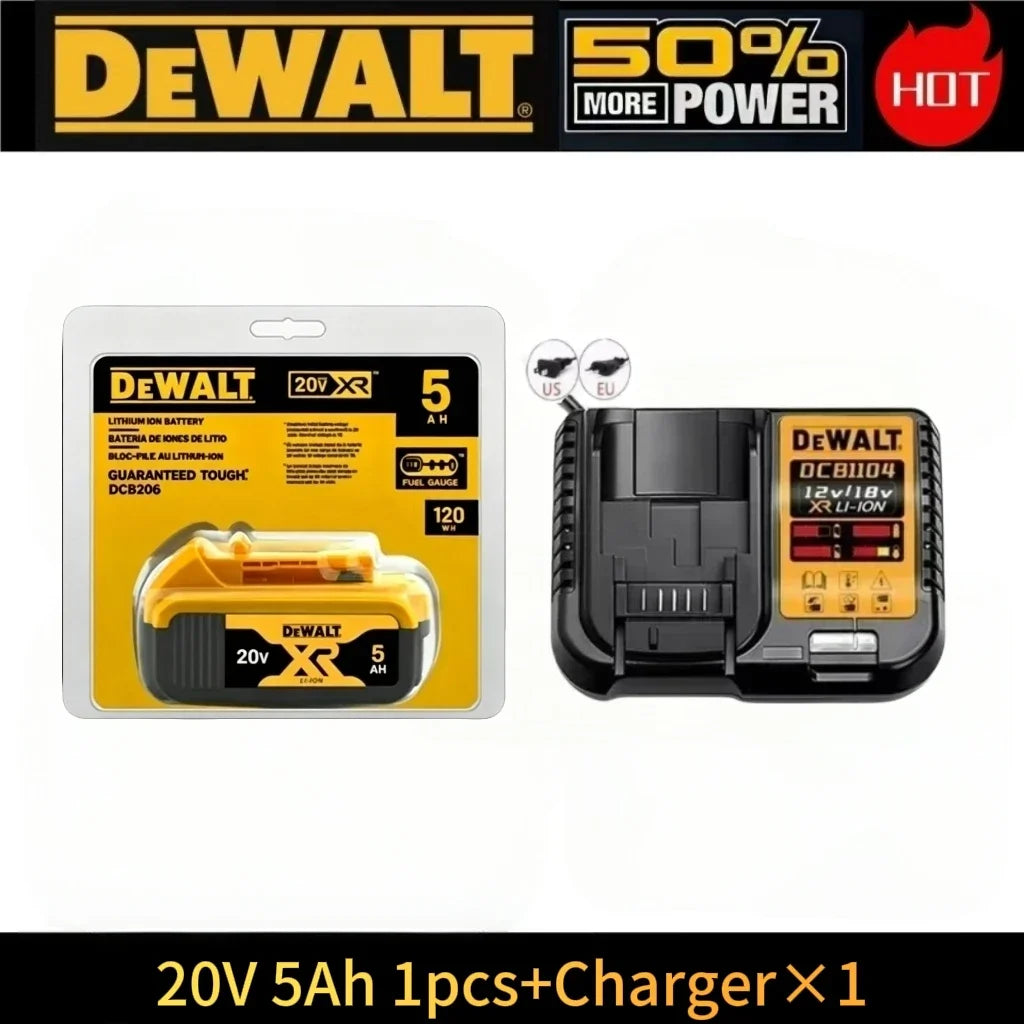 100% Genuine Dewalt 20V 6AH Battery, Rechargeable Lithium Ion Battery, Dewalt DCB200DCBL722/DCL050/DCF850Power Tool Replacement