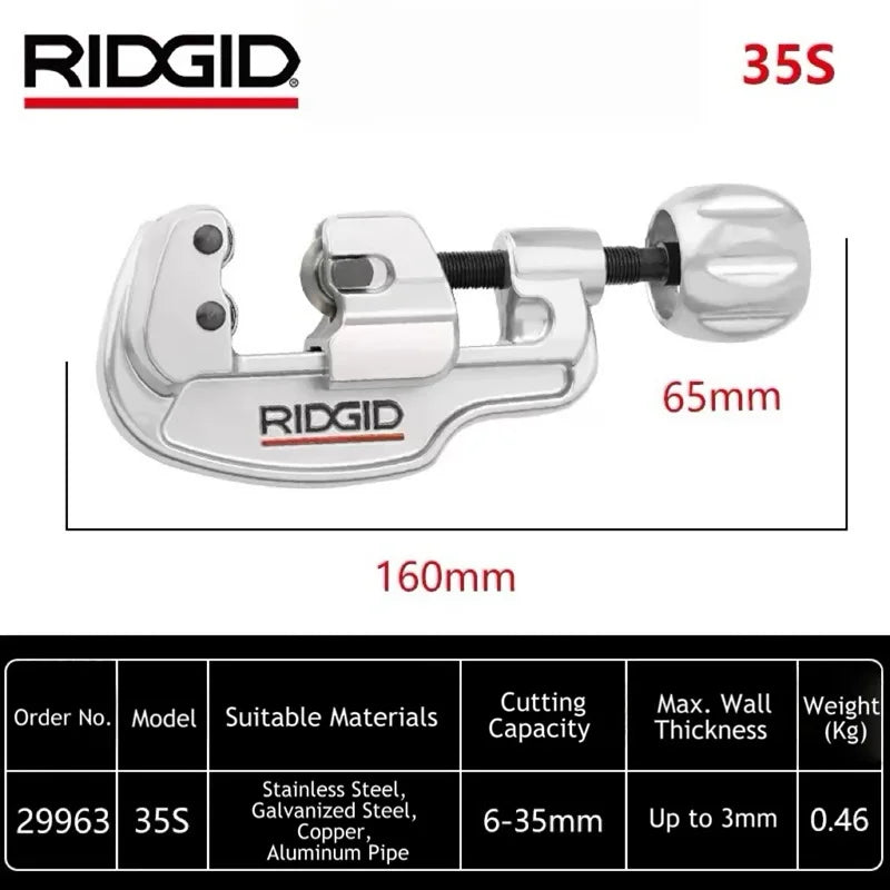 Stainless Steel Pipe Cutter Tube Cutter RIDGID 35S for 6mm to 35mm Pipe Cutting Knife 65S for 6mm to 65mm Pipe Cut