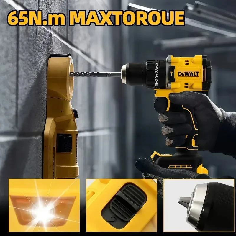 DEWALT DCD805 20V Brushless Cordless Impact Drill Combo Kit Electric Screwdriver Hand Drill With Lithium Battery Full Set