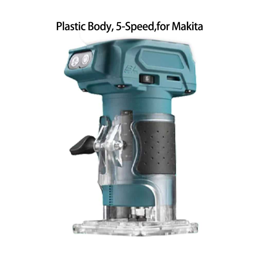 Brushless Electric Trimmer Woodworking Trimming Wood Router Milling Engraving Slotting Machine For Makita/Dewalt/Milwaukee 18V