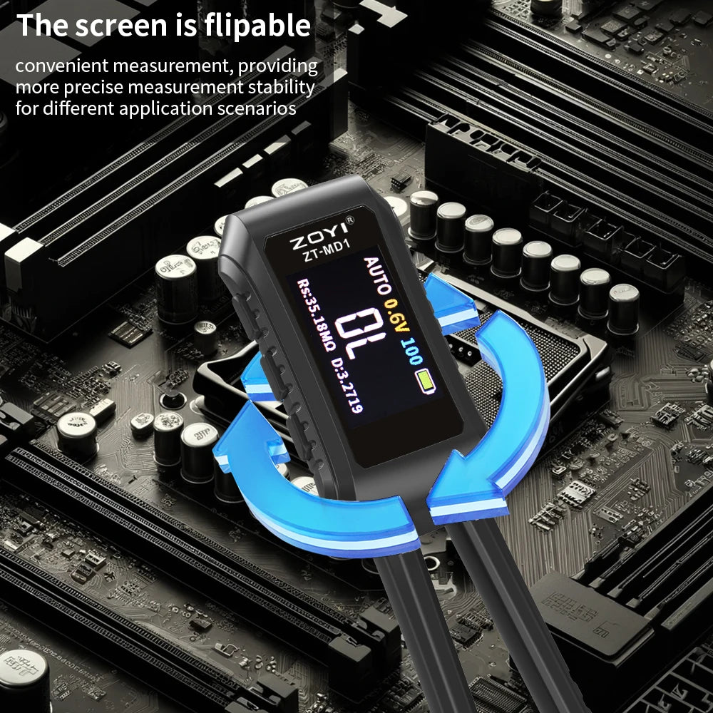 ZOYI ZT-MD1 Digital Smart Tweezer LCR SMD ESR Tester Resistance Capacitance Inductance Continuity Diode Test Measurement Tools