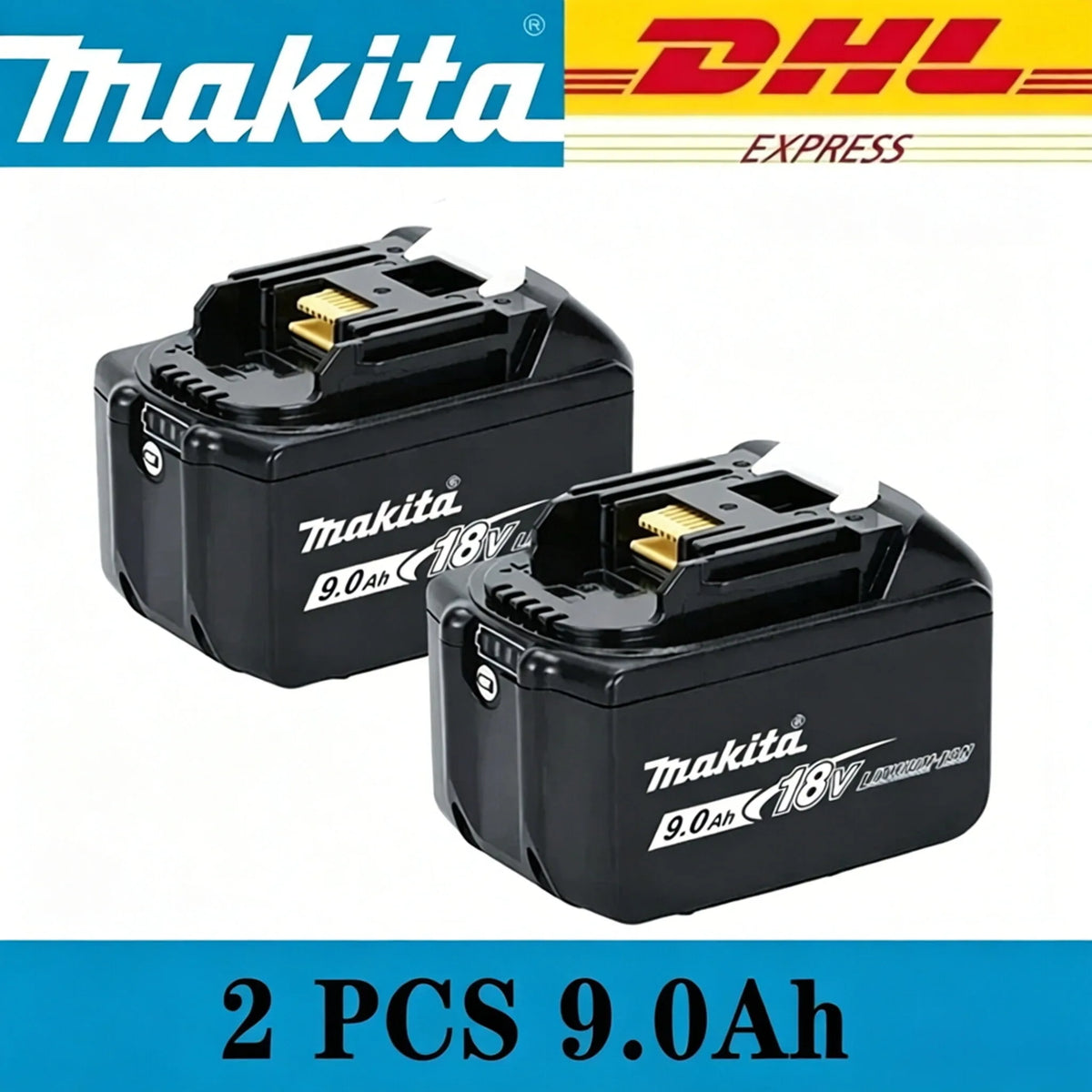 2026 Original Makita 18V LXT Lithium Battery 9.0Ah/6.0Ah/5.0Ah for BL1890 BL1860B BL1850 & DDF487