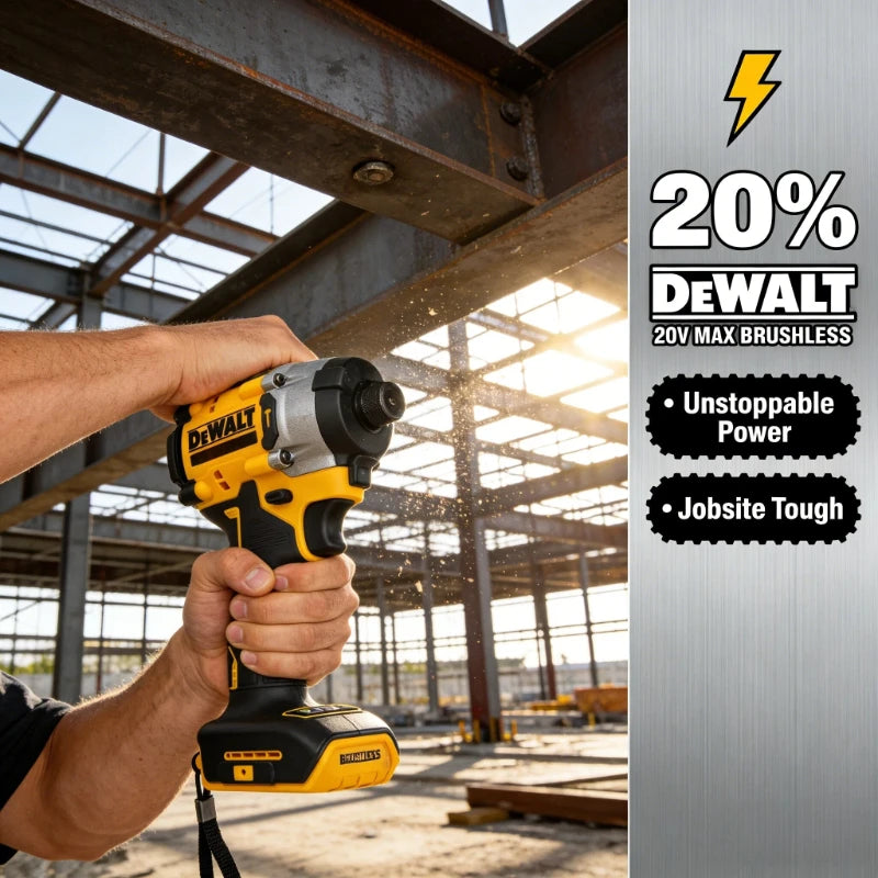 DEWALT DCF860 Premium Brushless Impact Driver, 20V Cordless Power Tool with 282NM Max Torque, Bare Unit
