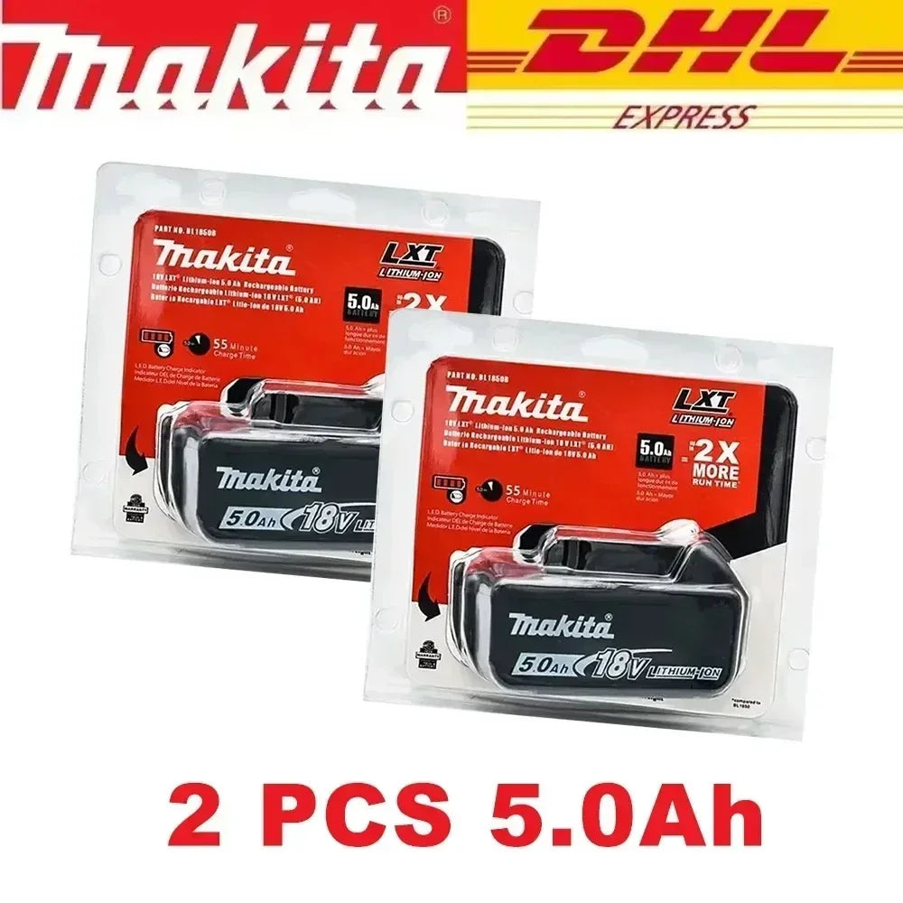 Makita 18V 5.0Ah Battery BL1850B BL1860B With DC18RC Charger Combo 100% New High Quality For DDF485Z DHP487 DTD149Z LXT Tools