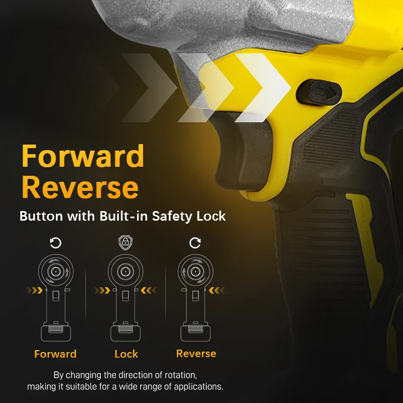 3/4inch Brushless Torque Impact Wrench 2200N for Heavy Industry Auto Repair HomeDiy Handheld Tool For Dewalt 20V Battery Pin