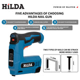 HILDA Wooden Frame Stapler Pneumatic Nail Gun Furniture Pneumatic Gun Home DIY 2000 Stapler Power Tools Portable