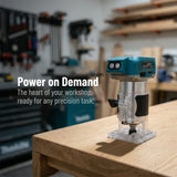 Makita 18V LXT DRT50 Brushless Cordless Trimmer for Laminate Trimming and Cabinet Joint Preparation Woodworking Tool
