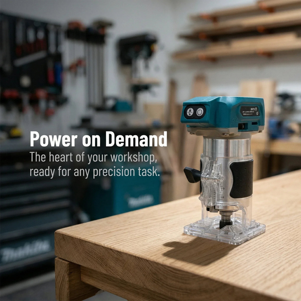Makita 18V LXT DRT50 Brushless Cordless Trimmer for Laminate Trimming and Cabinet Joint Preparation Woodworking Tool