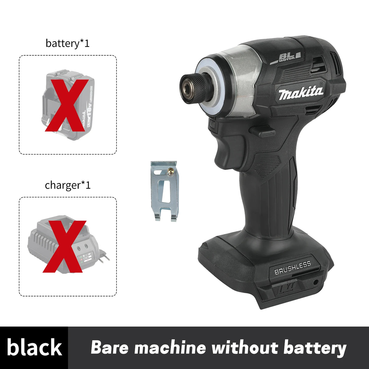 Makita 18V DTD173 Cordless Impact Driver LXT BL Brushless Motor Electric Drill Wood/Bolt/T-Mode 180 N·M Rechargeable Power Tools
