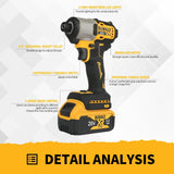 DEWALT Impact Electric Driver 20V Brushless Cordless screwdrivers 205N.m High Torque Power Tools Adjustable Speed DCF845