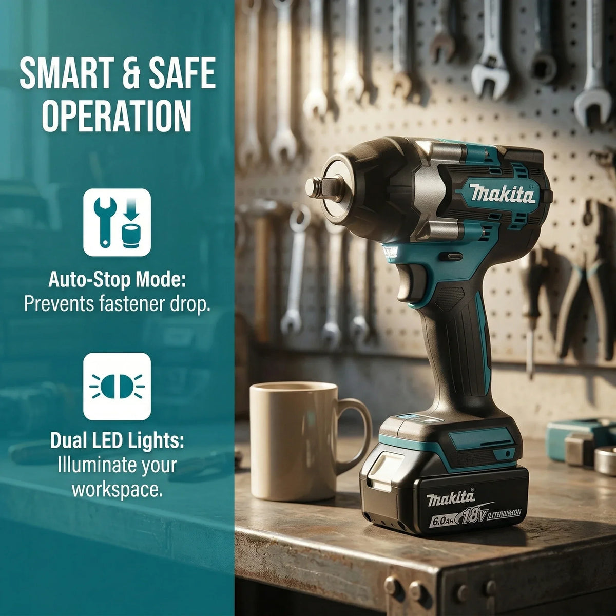 Makita DTW700 18V Brushless Impact Wrench 1000Nm Speed 0-2200RPM For Makita 18V Battery Auto Truck Repair for 18V