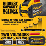 Genuine DEWALT FlexVolt Battery 20V/ 60V 12Ah Large Capacity Battery ,Compatible 18V/ 54V Battery For DCB612 DCB609 DCB606