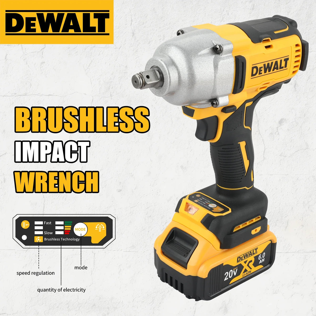 2026 DeWalt DCF900 High Torque Brushless 20V Electric Impact Wrench Lithium Battery Powered Electric Durable for Professiona