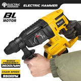 26mm Brushless Electric Hammer Cordless Multi-function Rotary Hammer Drill Four Modes Hammer Drill For Dewalt 20v Battery Pin