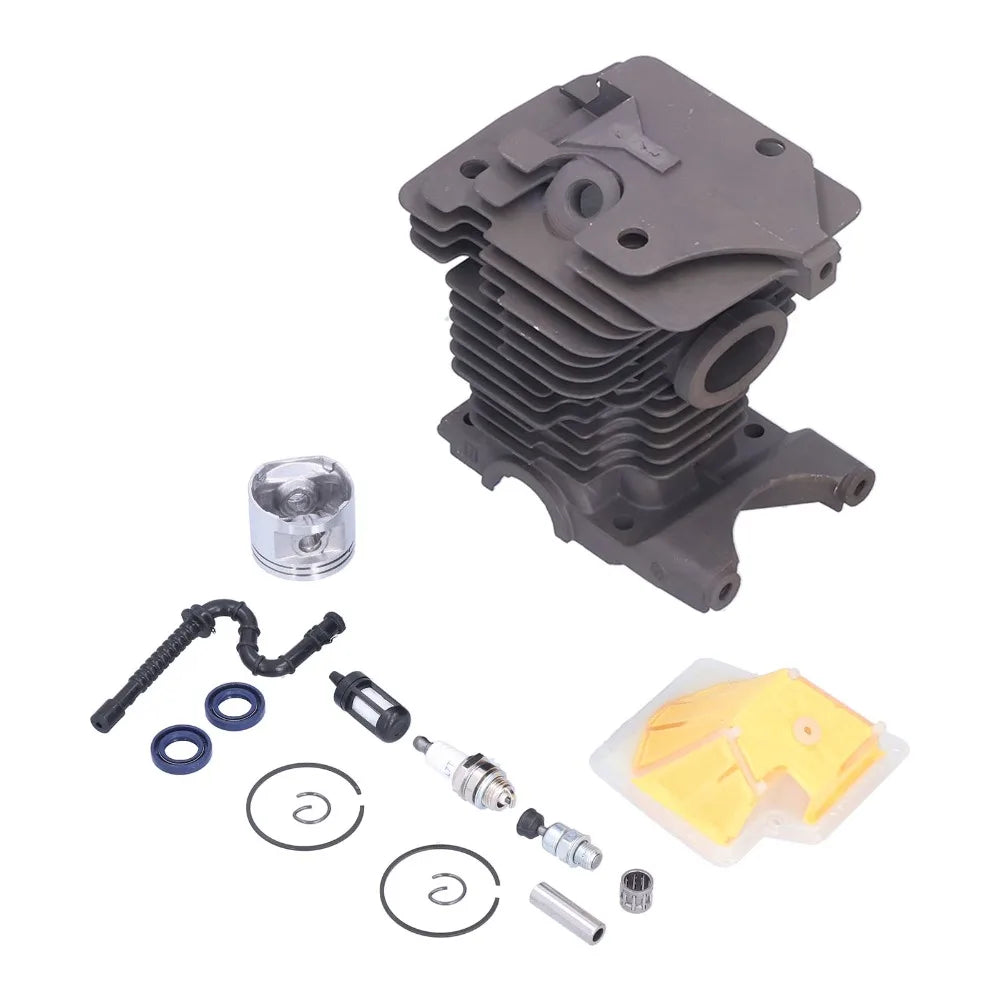 Grey Cylinder Piston Kit Metal Easy to Install Pressure Relief Valve Set Compact Chainsaw Piston Kit for Stihl MS270 MS280
