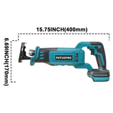 Cordless Brushless Reciprocating Saw Wood Metal PVC Pipe Cutting Power Tool With 4pcs Saw Blades For Makita 18V Battery